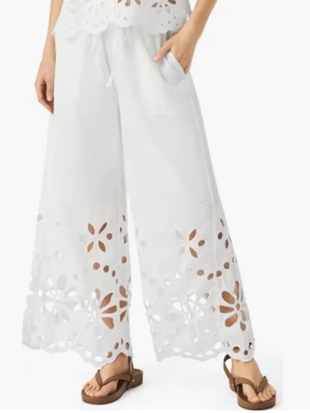 Splendid Emma Cotton Eyelet Drawstring Pants